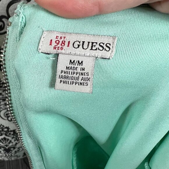 Guess light blue lace fit n flare mini dress. Size M - Picture 9 of 10